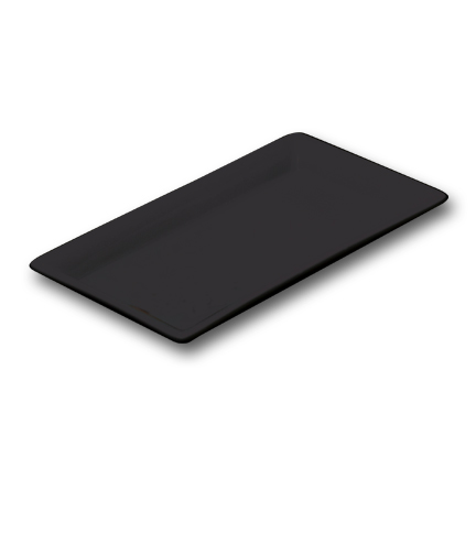 Black Rectangular Ceramic Platter 14.25"L x 7.5"W